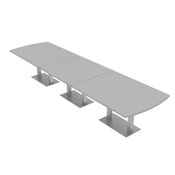 45 in W, 166 in L, 29 in H, Engineered Wood Top, Grey